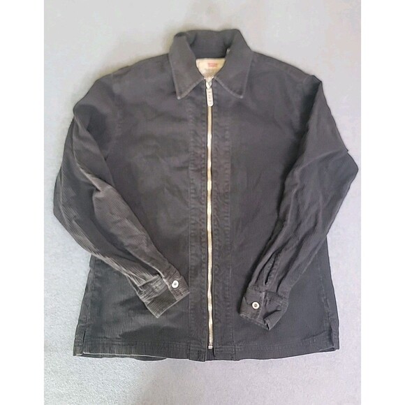 Vintage Levis Corduroy Jacket Shacket Womens S Brown Full Zip Cotton 90s Boho - Picture 1 of 14